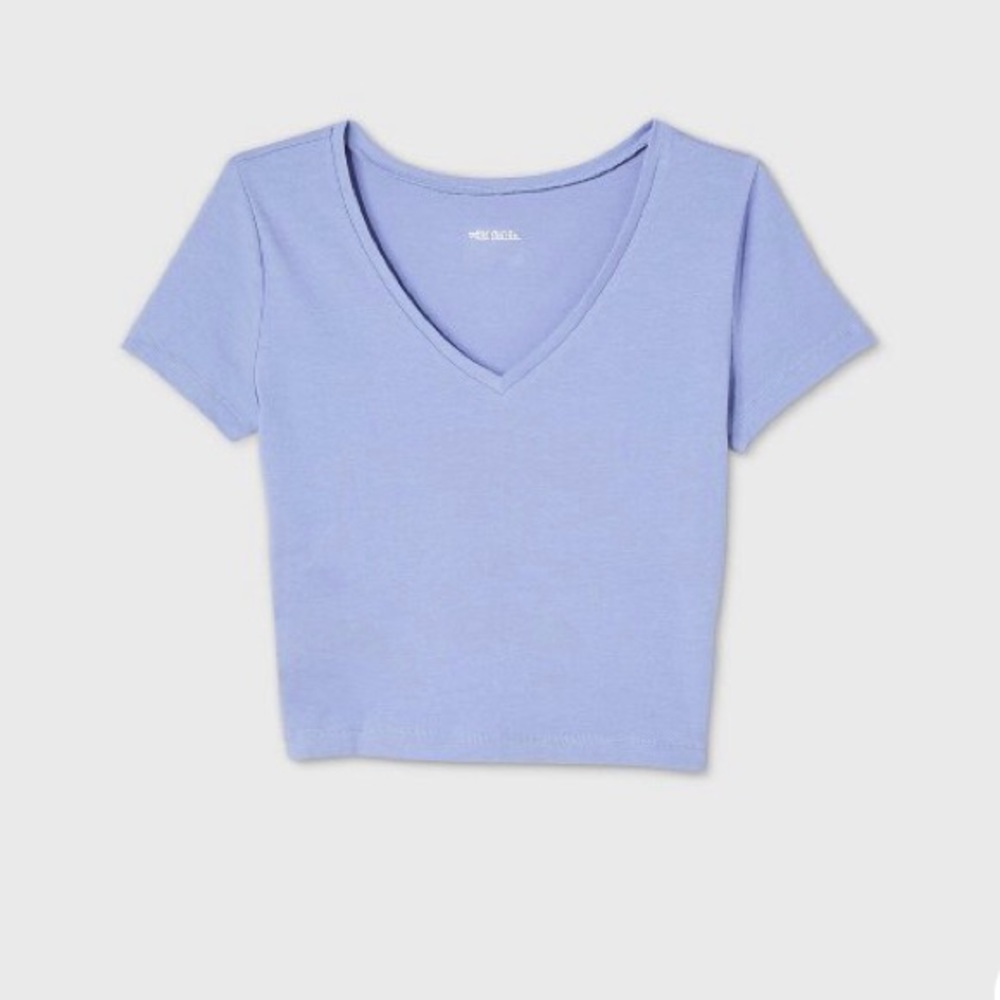 Light Blue V-Neck Tee 🐳⚡️